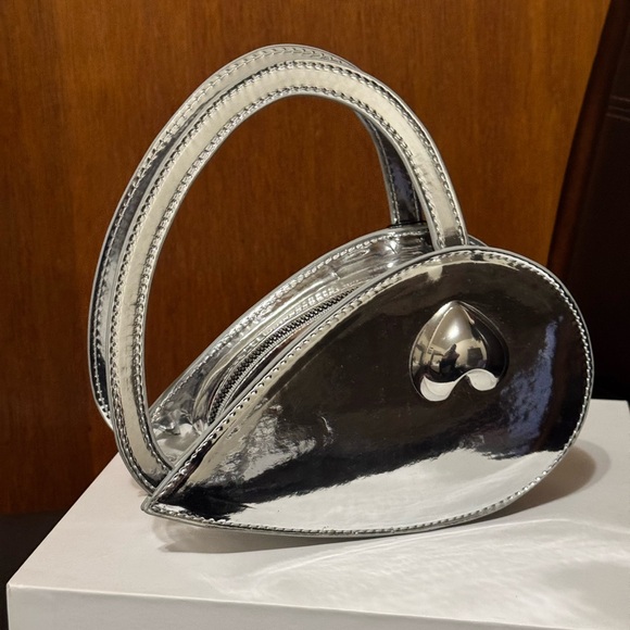 Handbags - Signature Heart Metallic Bag